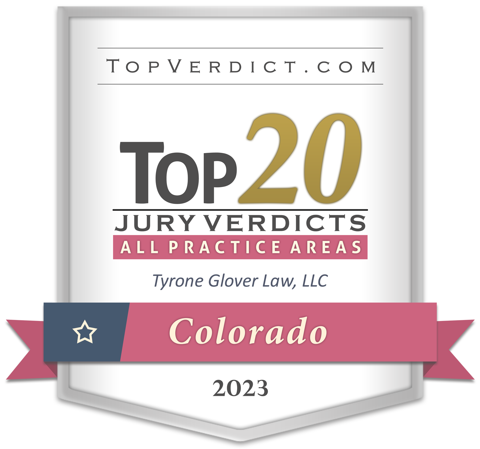 Top 20 Jury Verdicts award badge